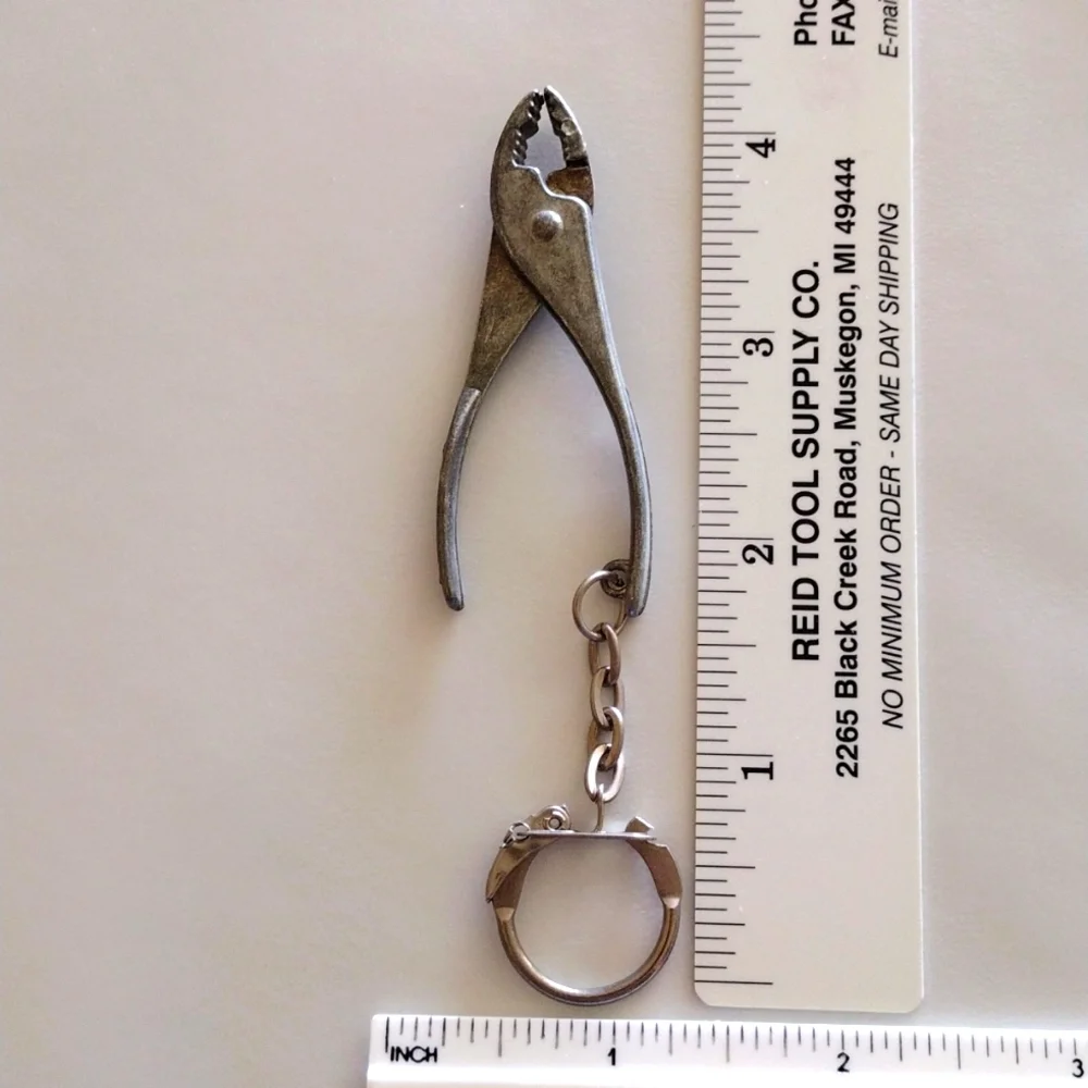 Novelty Miniature Slip Joint Metal Pliers Keyring Keychain